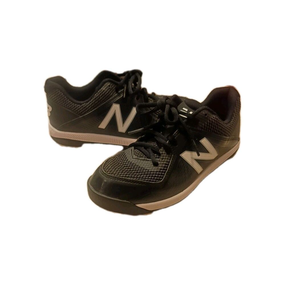 New Balance J4040Bk4 Boys Size 3 Cleats White Black NB - Picture 2 of 6